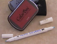 Embossing pad and pen